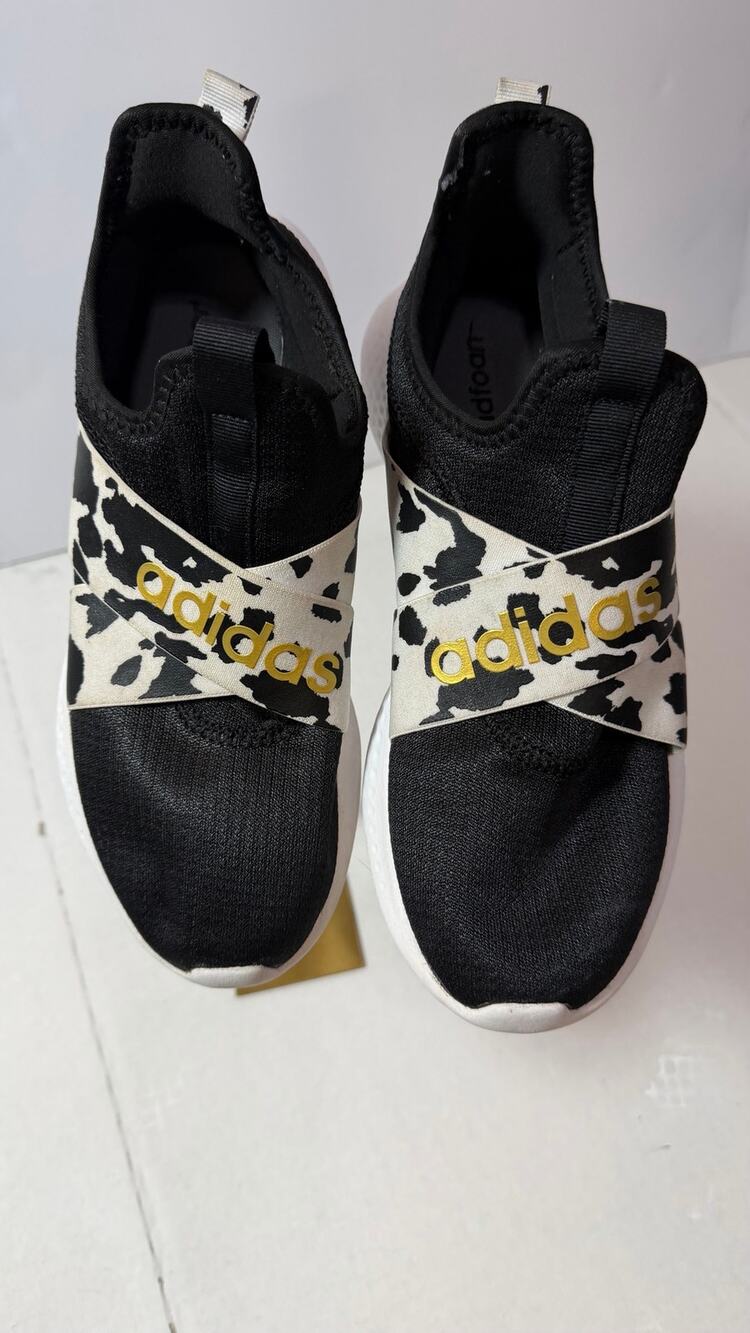 โ adidas Puremotion Adapt Womens 8.5 Slip On Walking Running Shoes Cow Print